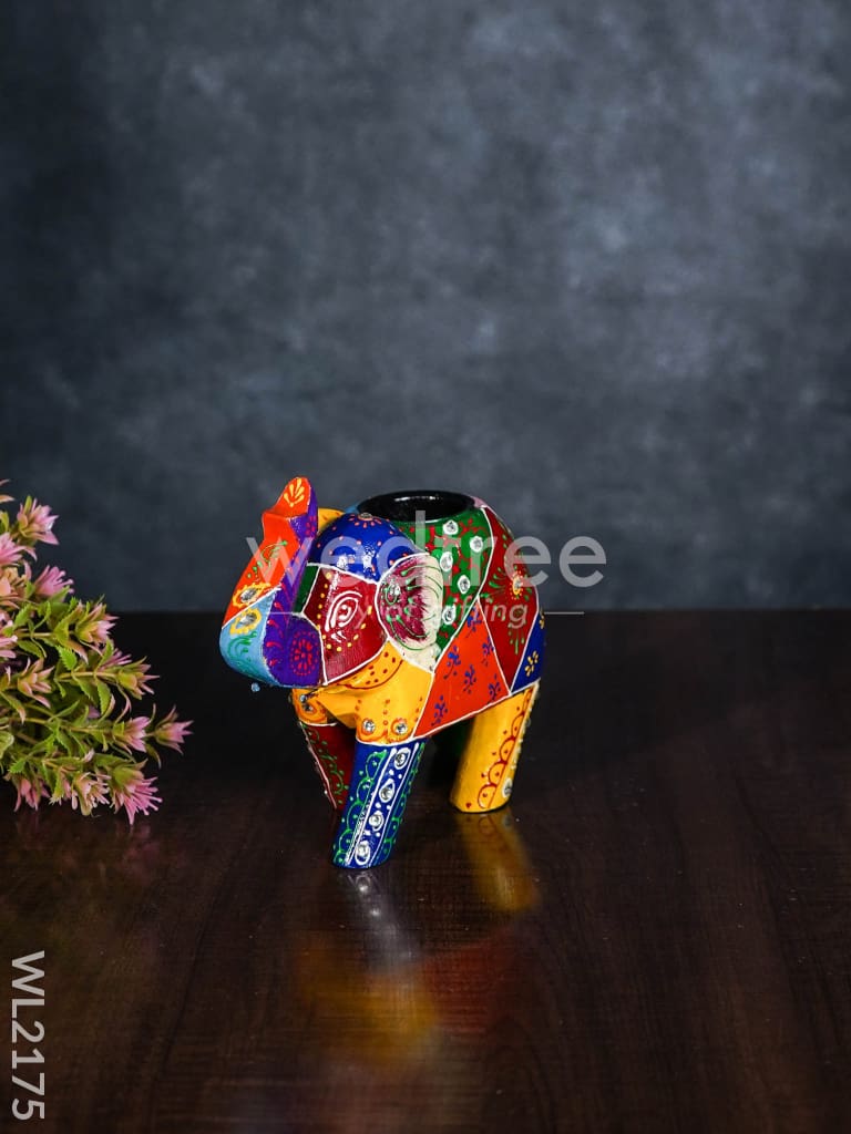 Wooden Elephant T - Light Holder - WL2175
