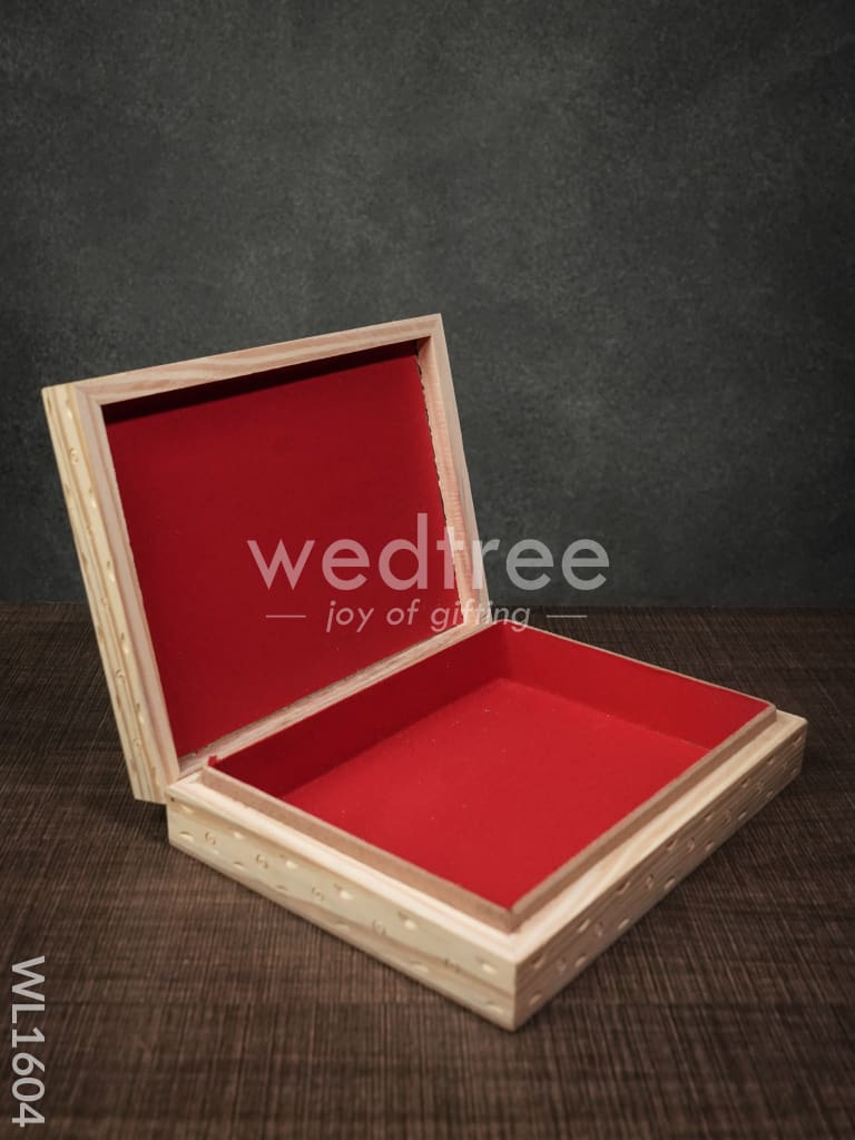 Wooden Hand Painted Jewel Box - (8.5 X 6.5) - WL1604