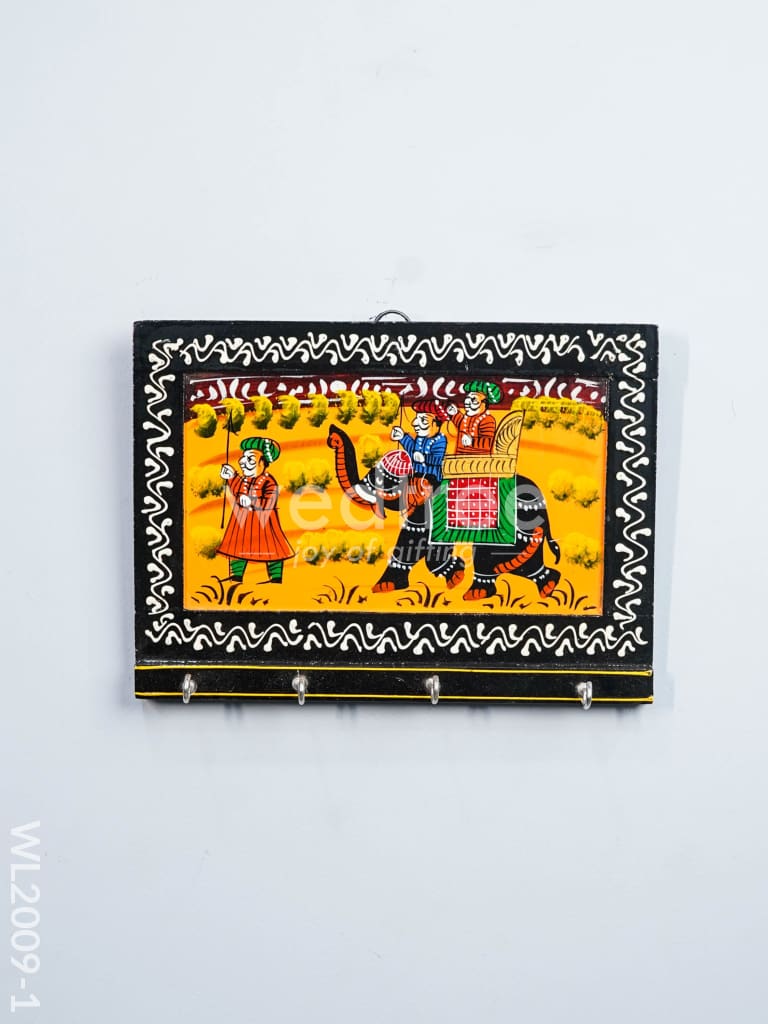 Wooden Key Hanger - Royal Elephant - Small (9x6) - WL2009-1