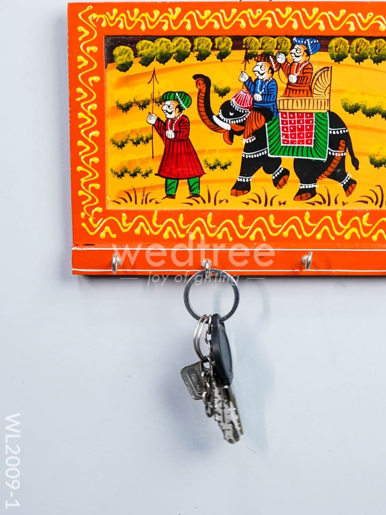 Wooden Key Hanger - Royal Elephant - Small (9x6) - WL2009-1