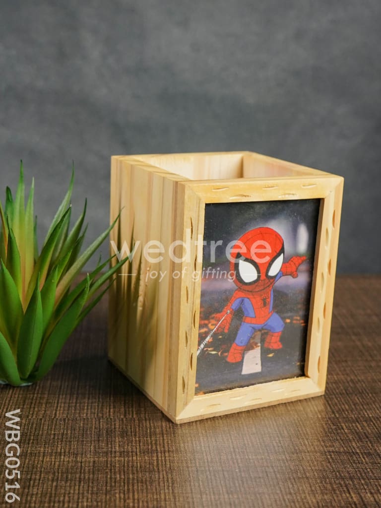 Wooden Pen Stand (3.2 x 4.2) - Spiderman - WBG0516