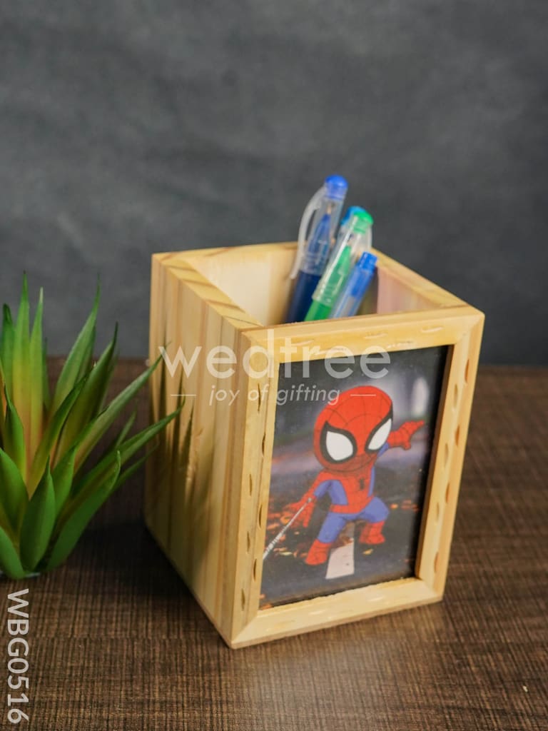 Wooden Pen Stand (3.2 x 4.2) - Spiderman - WBG0516
