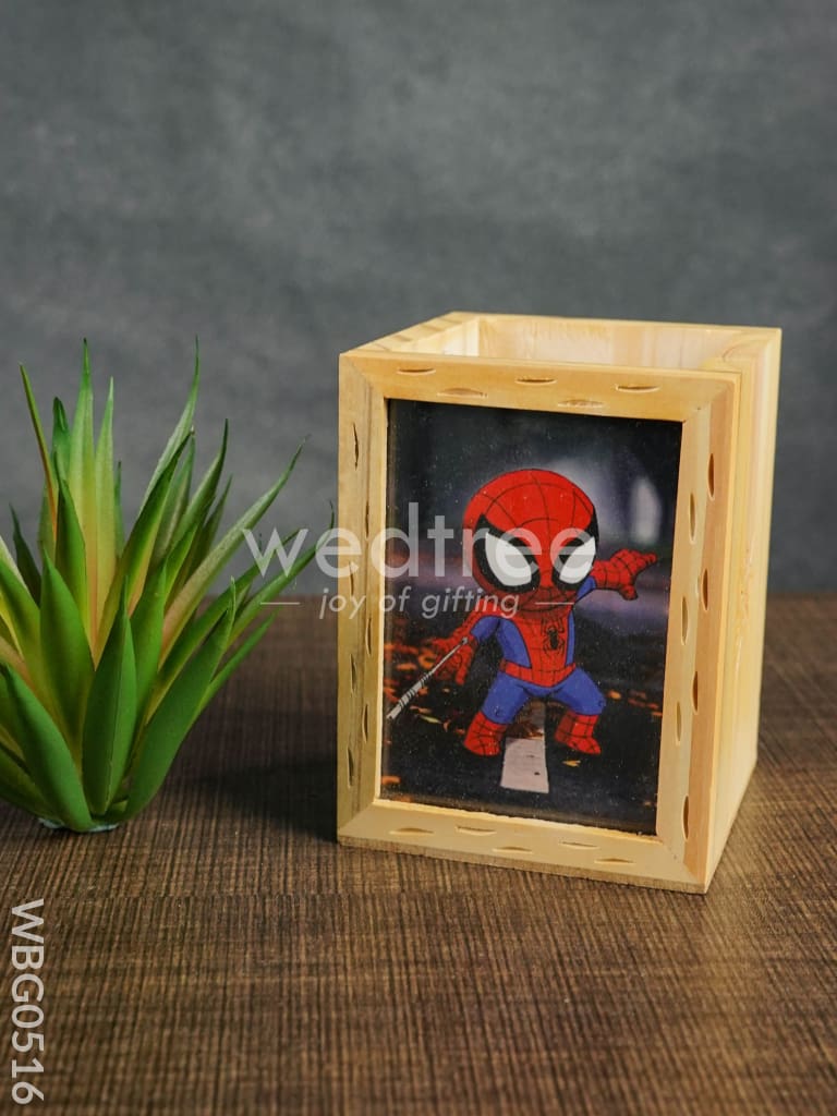 Wooden Pen Stand (3.2 x 4.2) - Spiderman - WBG0516