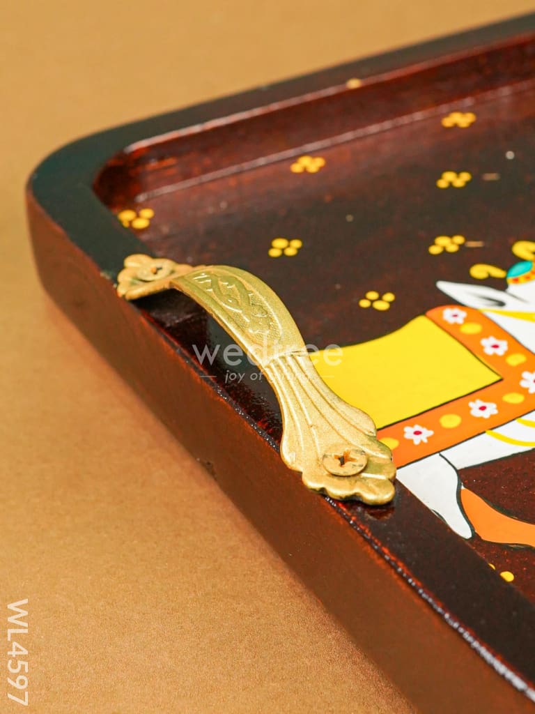 Wooden Pichwai Tray - WL4597