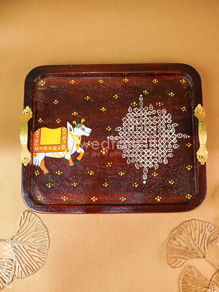 Wooden Pichwai Tray - WL4597