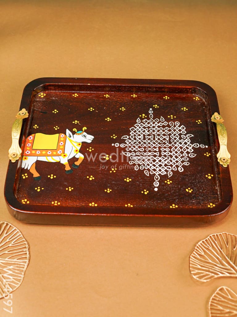 Wooden Pichwai Tray - WL4597