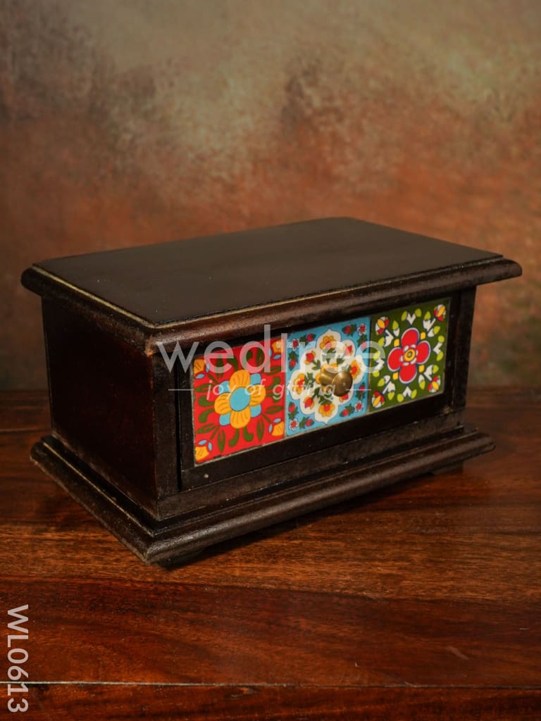 Wooden Single layered tile drawer box - WL0613