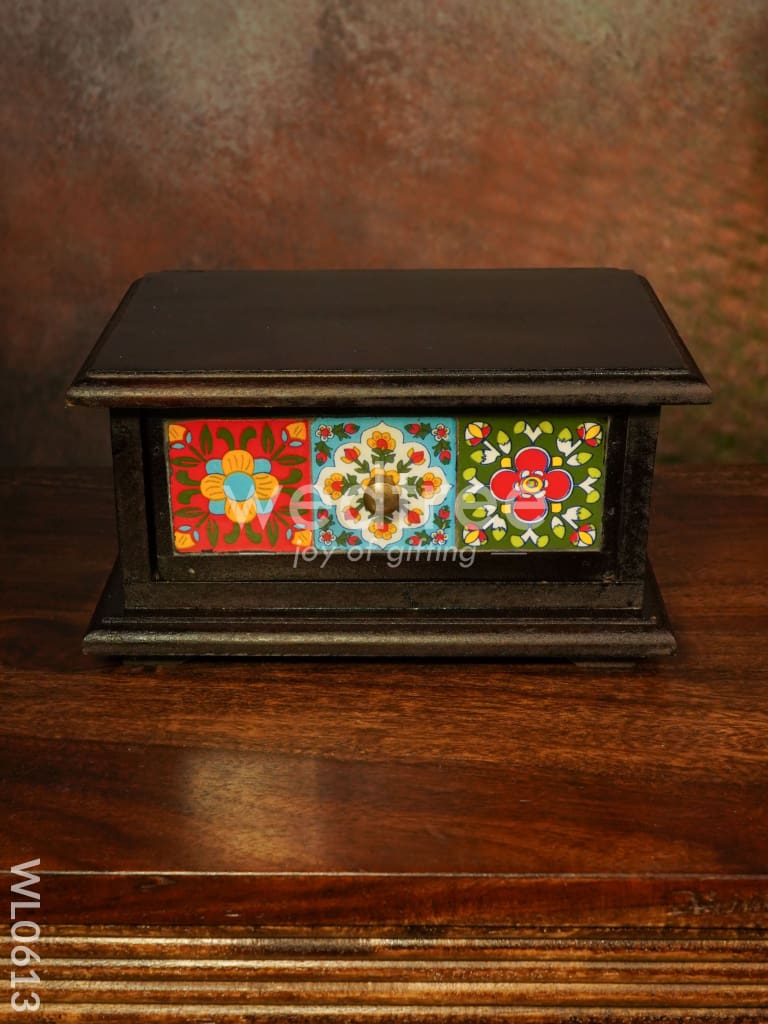 Wooden Single layered tile drawer box - WL0613