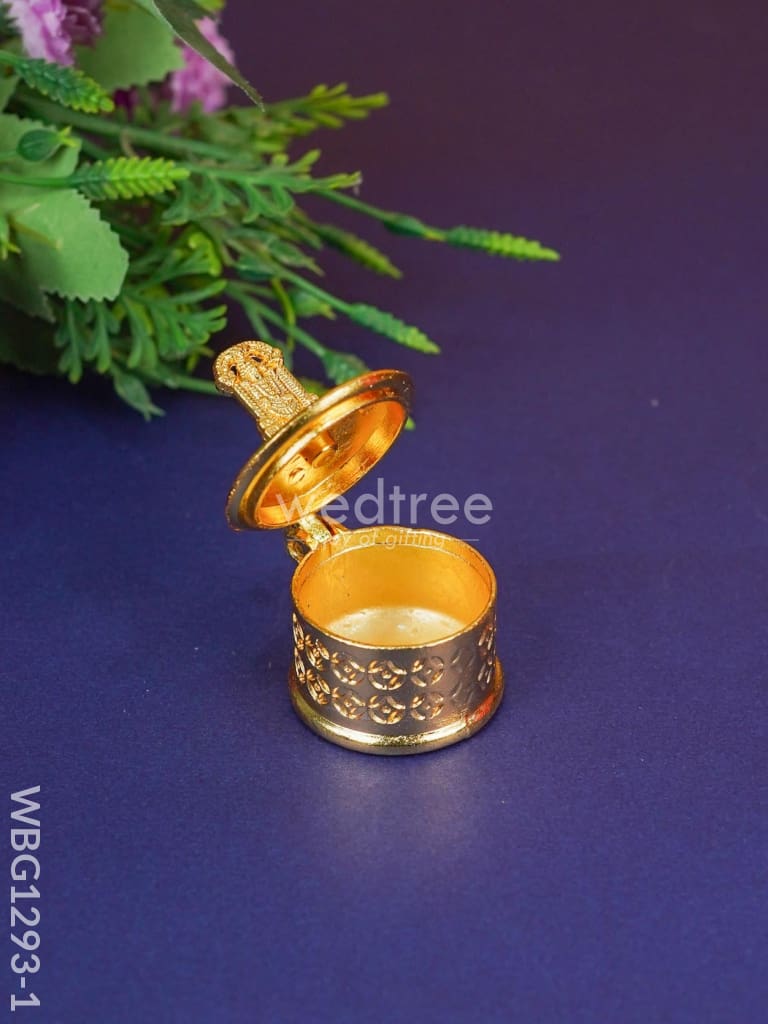 Zinc Alloy Kumkum Holder with Balaji - WBG1293