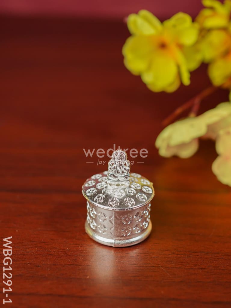 Zinc Alloy Kumkum Holder with Ganesha - WBG1291