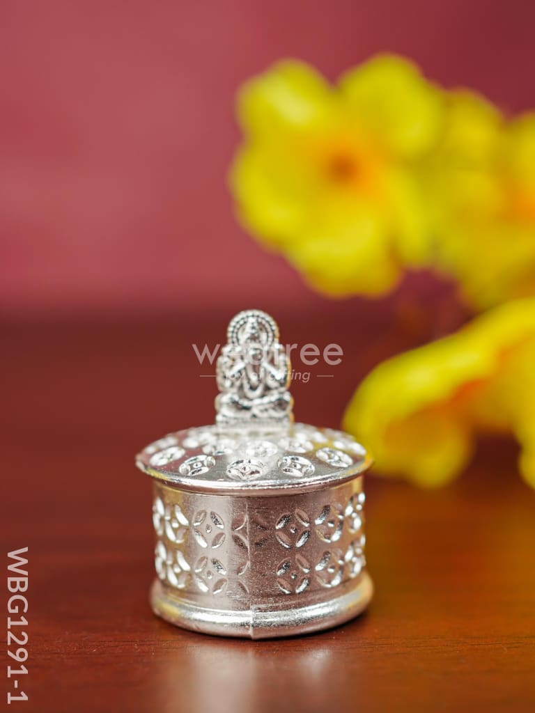 Zinc Alloy Kumkum Holder with Ganesha - WBG1291