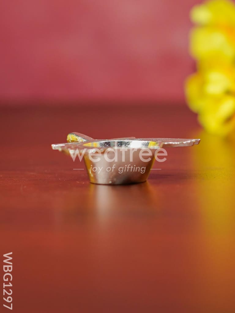 Zinc Alloy Lotus Diya with Swastik - WBG1297