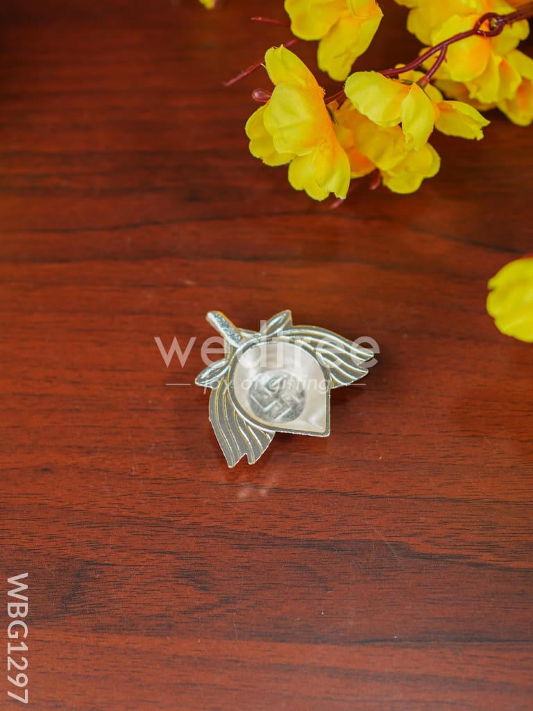 Zinc Alloy Lotus Diya with Swastik - WBG1297