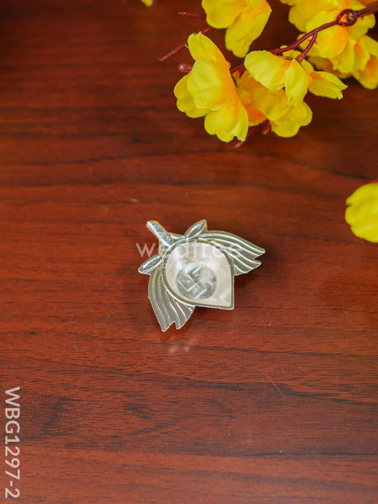 Zinc Alloy Lotus Diya with Swastik - WBG1297