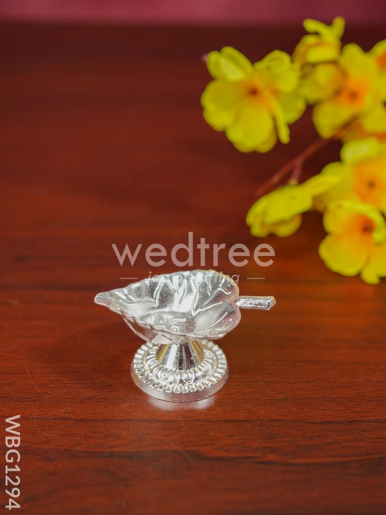 Zinc Alloy Swastik Diya in Leaf Shape - WBG1294