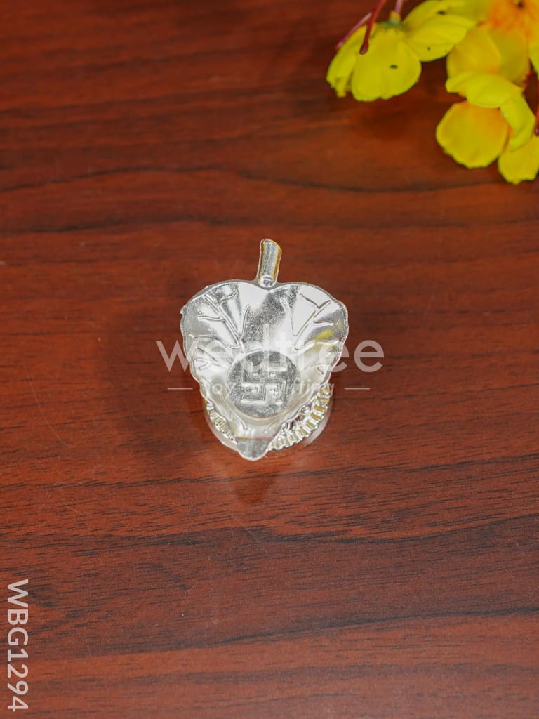 Zinc Alloy Swastik Diya in Leaf Shape - WBG1294