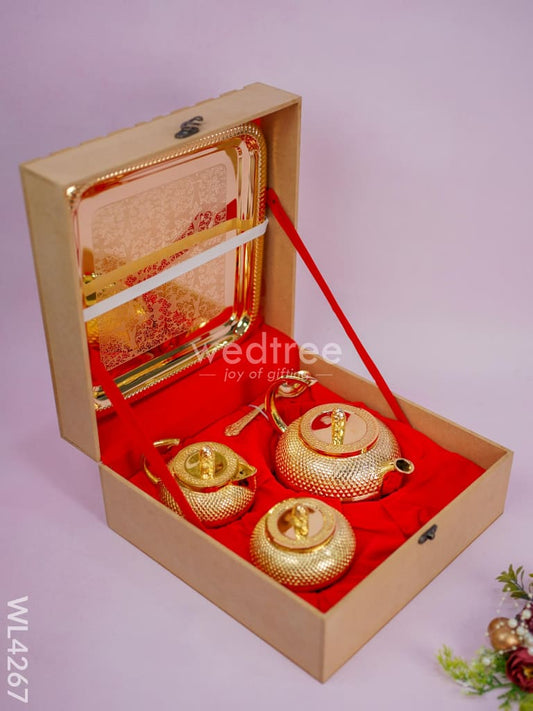 24Kt Gold Plated Tea Set - WL4267