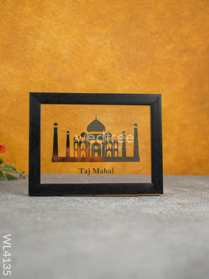 2D Taj Mahal Frame - Gold Plated - WL4135