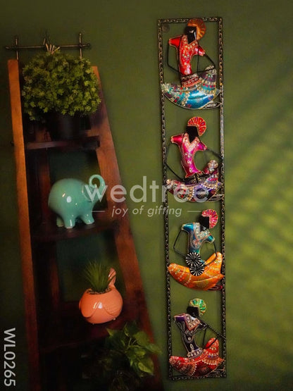 4 Krishna Musical Wall hanging panel - WL0265