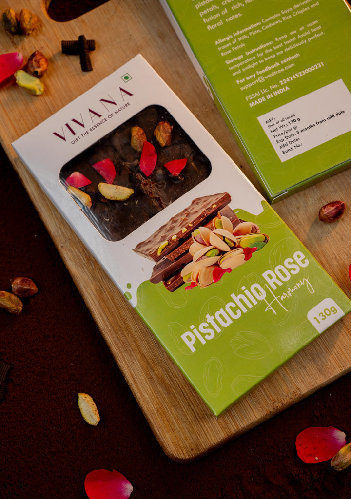 Chocolate Bar - Pistachio with Rose Petal - WL5393