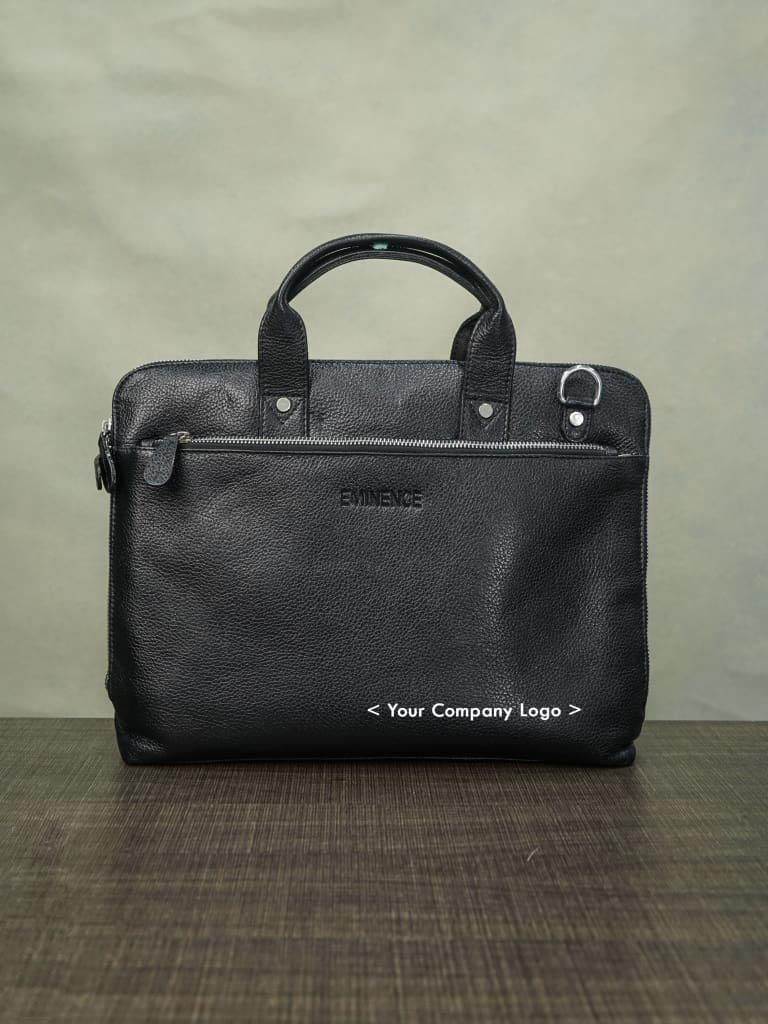 Nickle Chain Laptop Bag  - Black - BCG0020