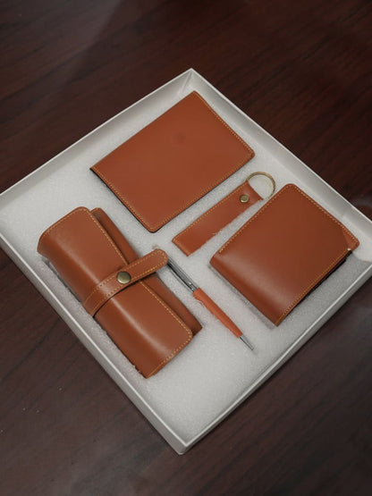 Corporate Gift - Bi fold Lather Wallet Combo - TAN - BCG0047
