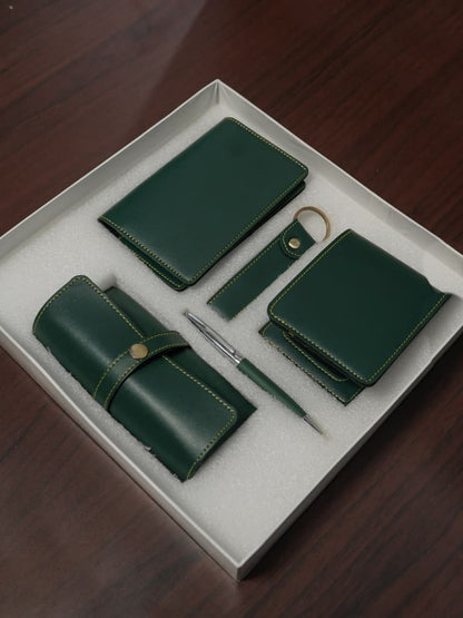 Corporate Gift - Bi fold Lather Wallet Combo - Green - BCG0048