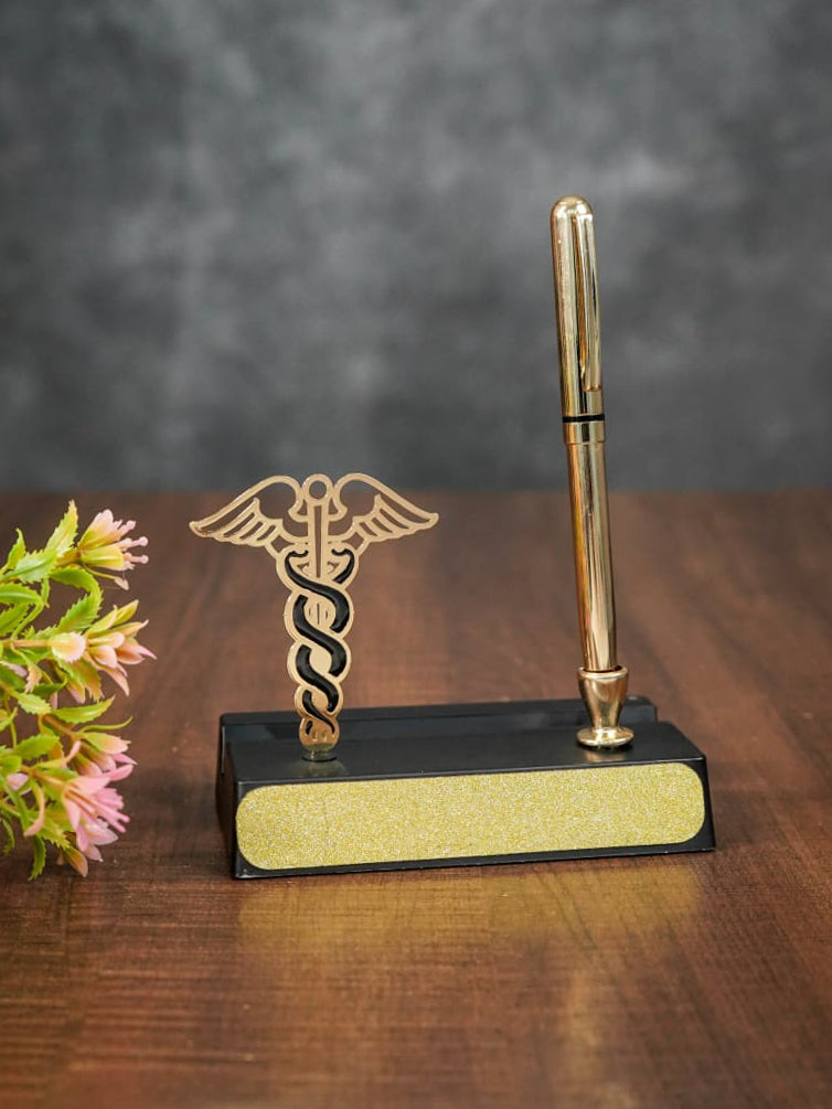 Doctor Symbol Caduceus Pen & Pen Stand - BCG0064
