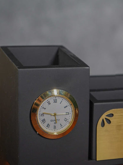 MDF Pen Stand with Clock - BCG0079