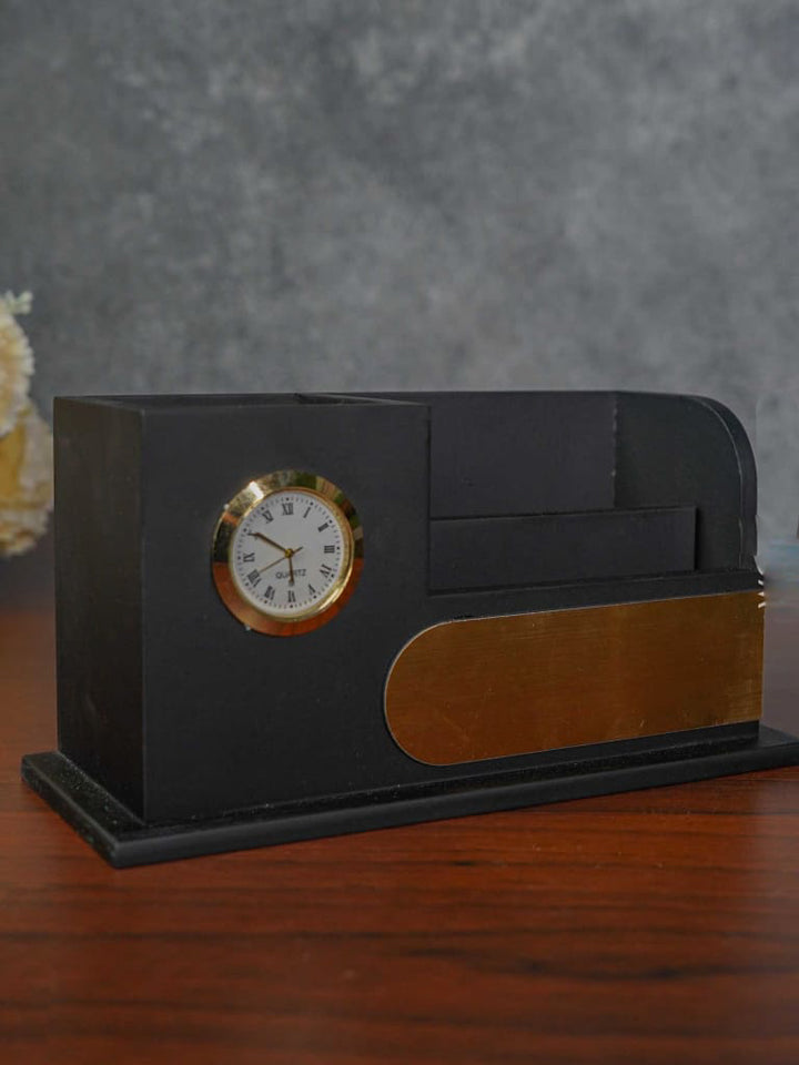 MDF Pen Stand with Clock - BCG0080