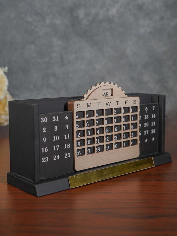 MDF Pen Stand with Infinite Calender - BCG0082