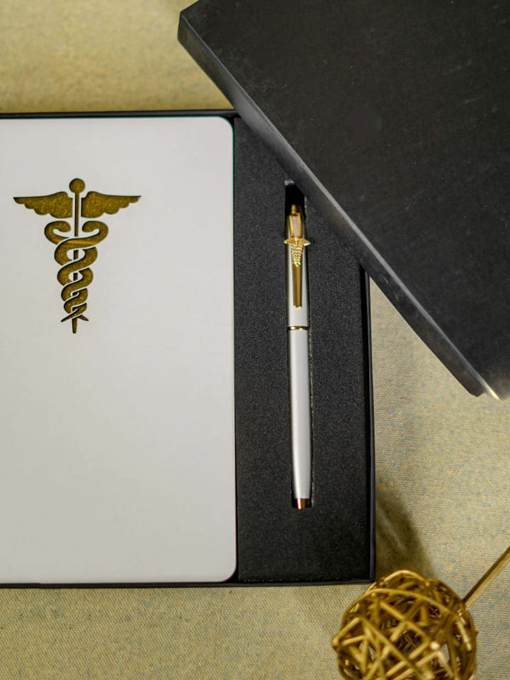 Caduceus Diary with Metal Rollerball Pen - BCG0085