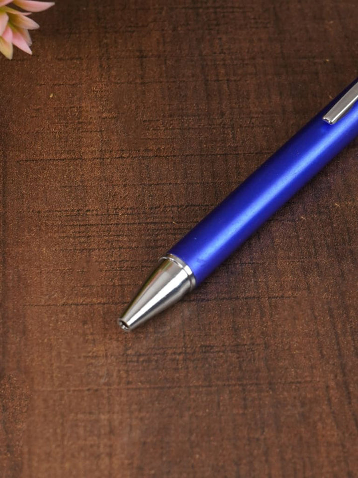 Blue Matte with Silver Finish - Ball Point Pen - BCG0094