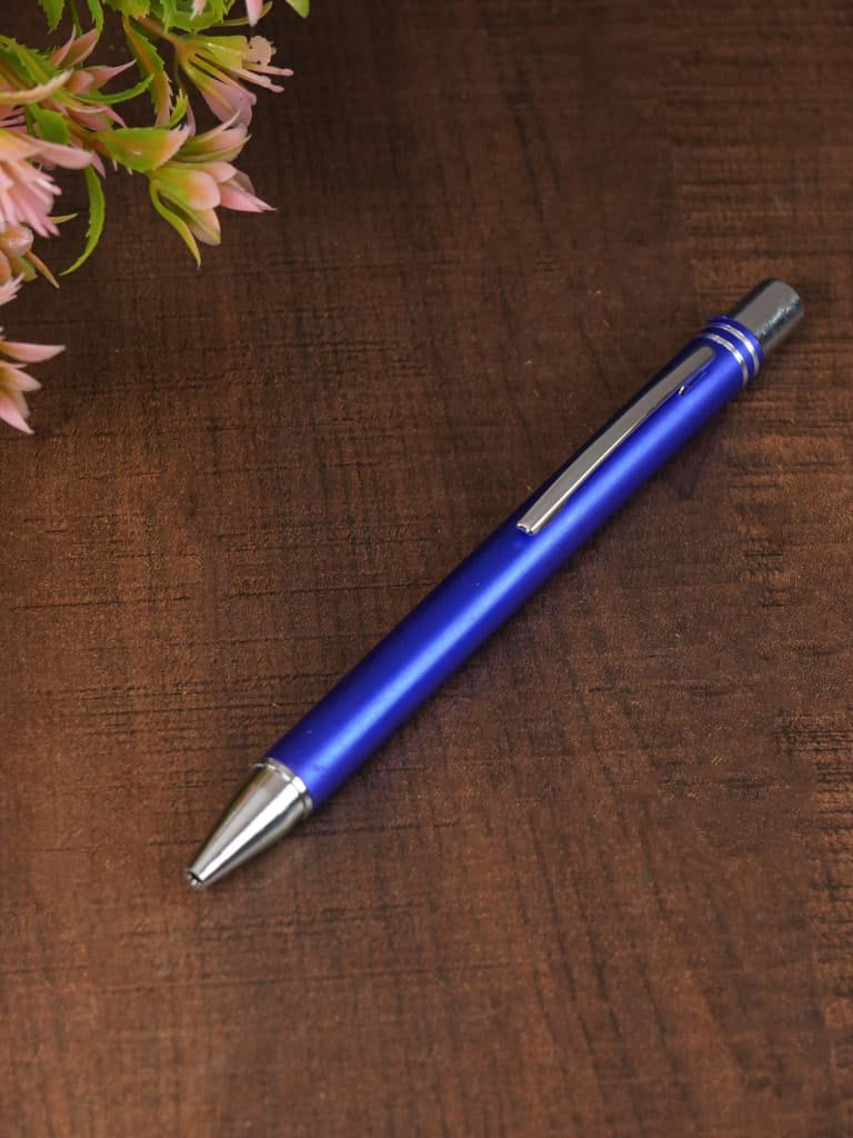 Blue Matte with Silver Finish - Ball Point Pen - BCG0094