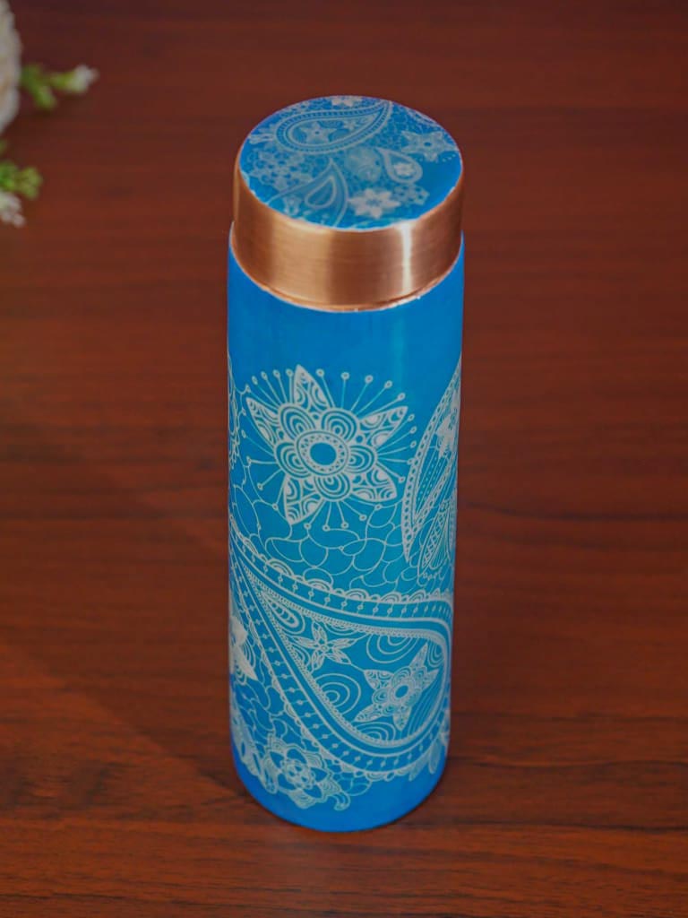 Paisley printed Copper Bottle - BCG0101