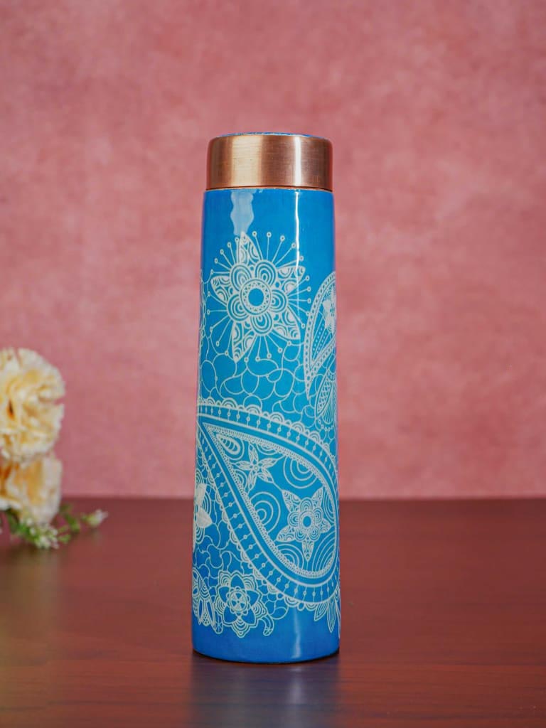 Paisley printed Copper Bottle - BCG0101