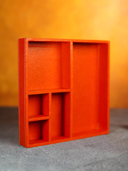 Handcrafted Recycled Cotton Desk Organizer With 5 Compartments - BCG0210