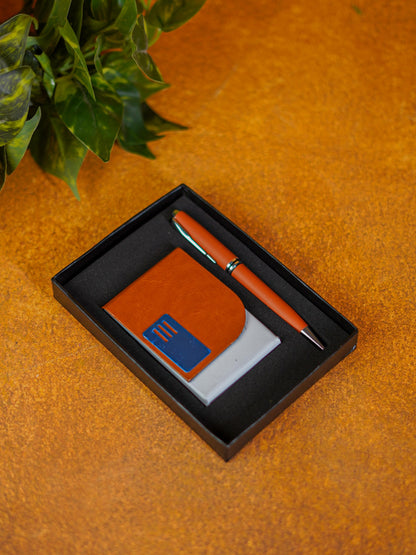 Corporate Gift - Card Holder with Pen (Brown) - BCG0147-1