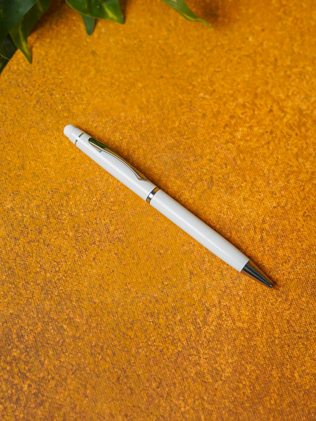 Touch Screen Tip Roller Pen (Pearl White Finish) - BCG0160