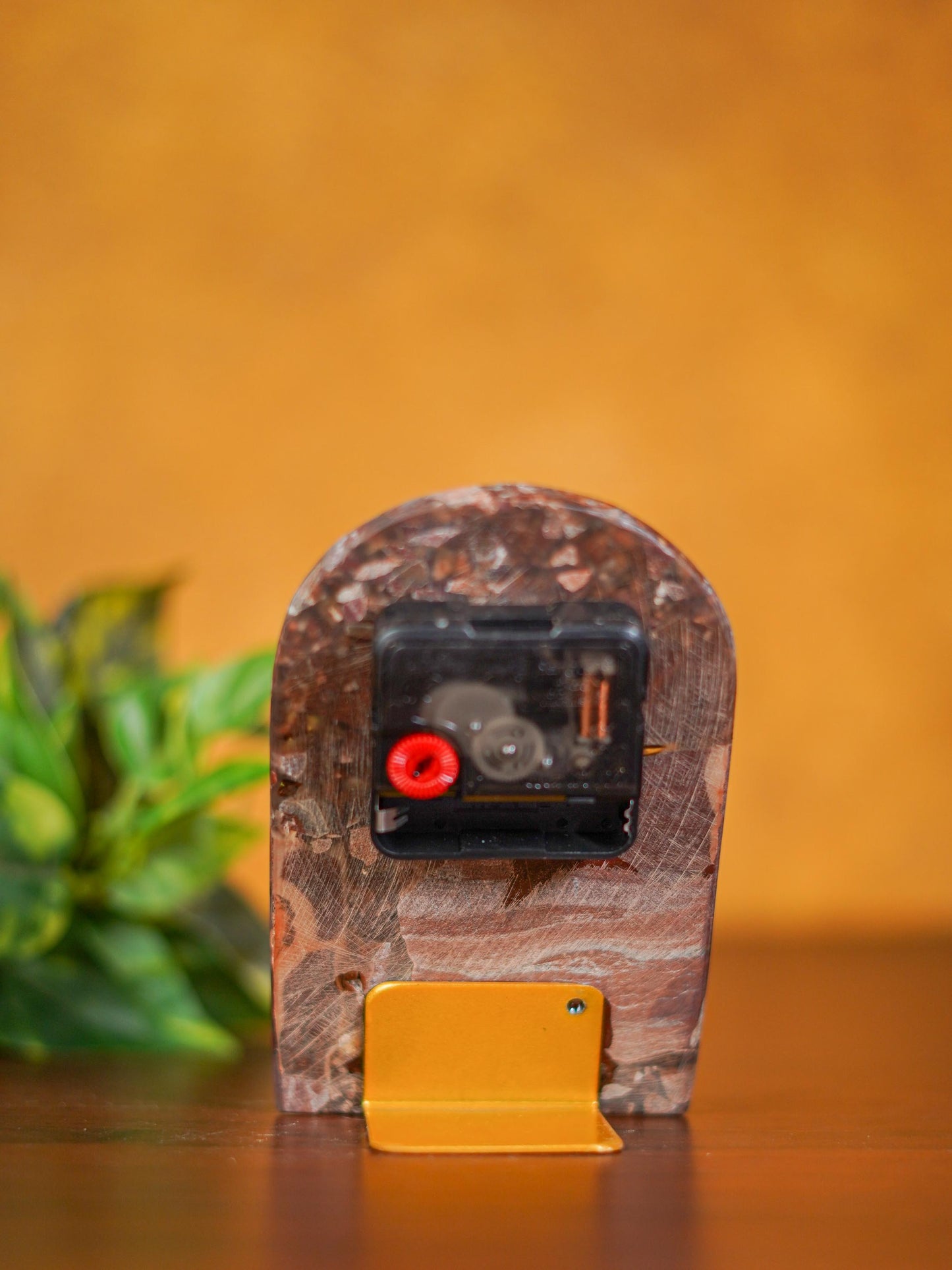 Gemstone Table Clock - Red - BCG0173