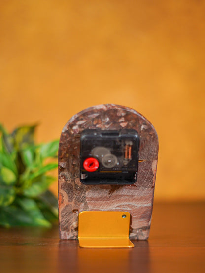 Gemstone Table Clock - Red - BCG0173