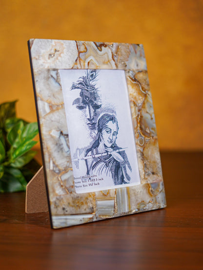Gemstone Photo Frame - White - BCG0178