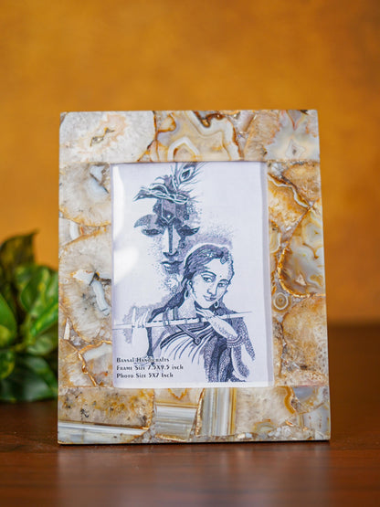 Gemstone Photo Frame - White - BCG0178