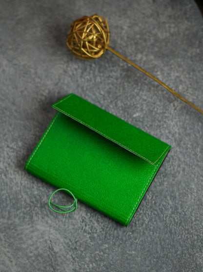 Recycled Cotton Foldable Spiral Notebook - Green - BCG0199