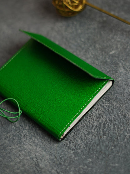 Recycled Cotton Foldable Spiral Notebook - Green - BCG0199