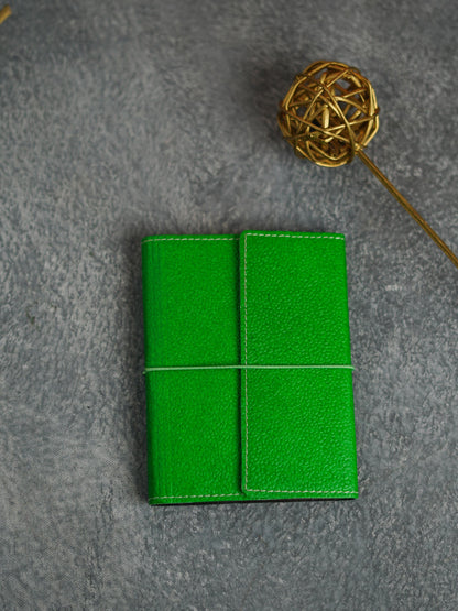 Recycled Cotton Foldable Spiral Notebook - Green - BCG0199