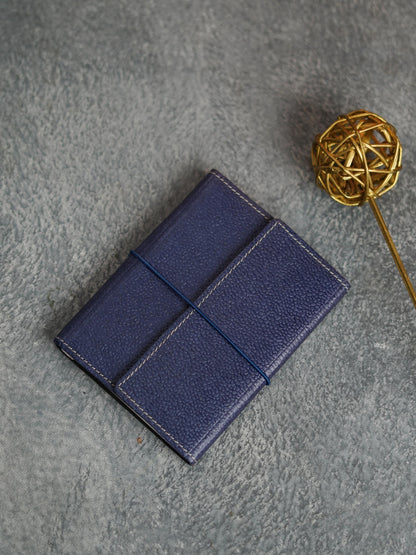 Recycled Cotton Foldable Spiral Notebook - Blue - BCG0200