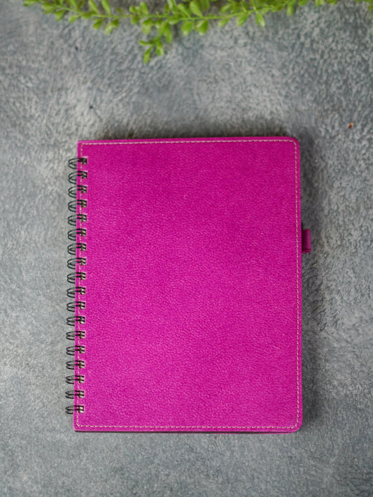 Recycled Cotton Spiral Notebook with Pen Holder - BCG0202