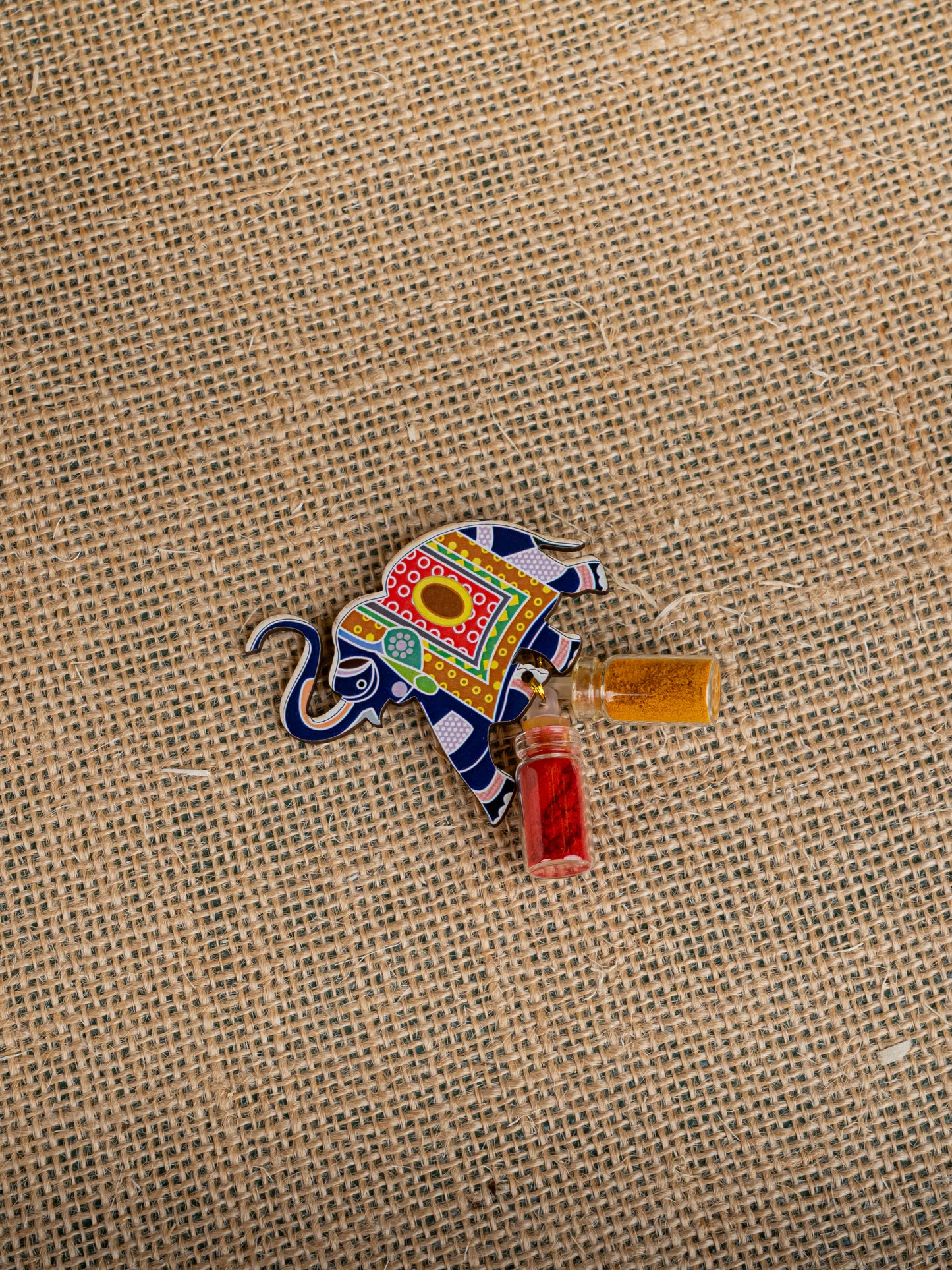 Gift Hamper - Meenakari Glass with Poori Box and Haldi Kumkum Set - WMH0006