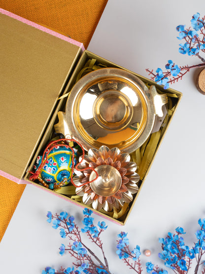 Gift Hamper - Urli with Thoran and Flower Diya - WMH0004